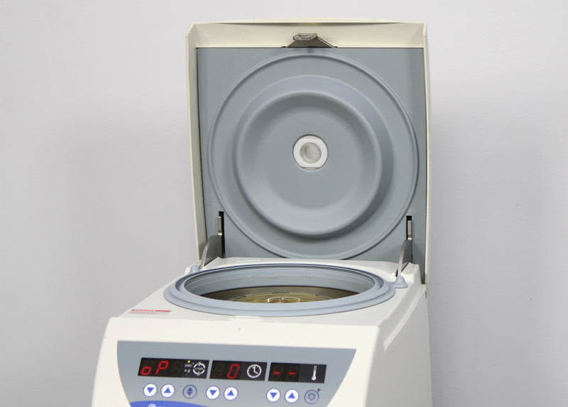 Fisher AccuSpin Micro 17R Benchtop Microcentrifuge lid open
