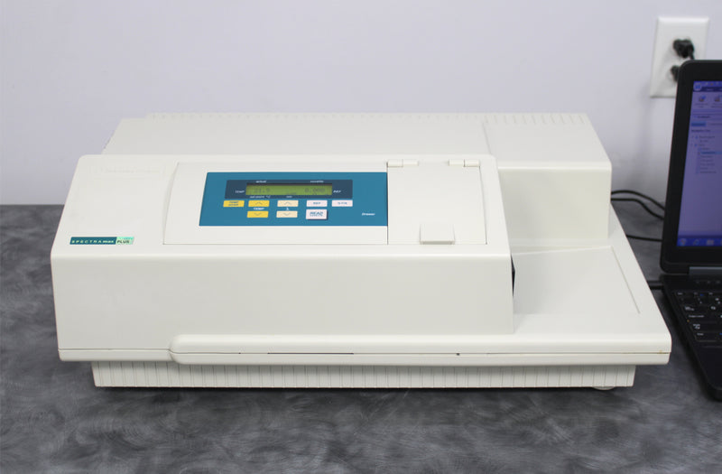 Molecular Devices SpectraMax Plus 384 Absorbance Microplate Reader and Laptop