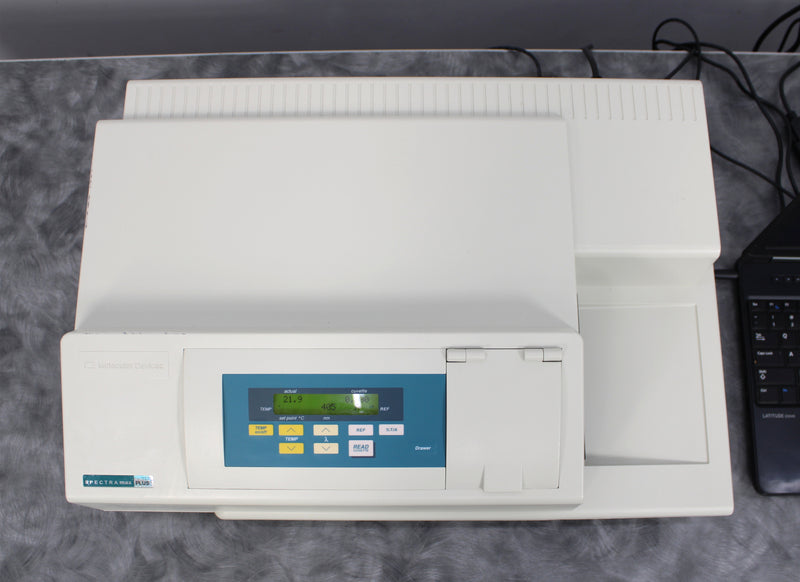 Molecular Devices SpectraMax Plus 384 Absorbance Microplate Reader and Laptop