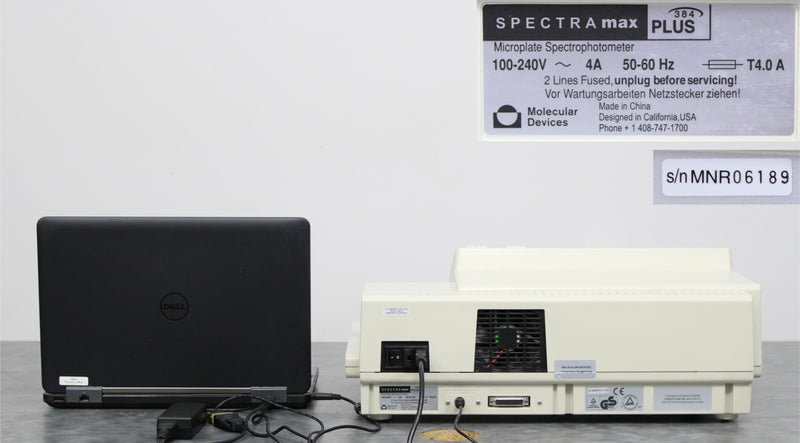Molecular Devices SpectraMax Plus 384 Absorbance Microplate Reader and Laptop