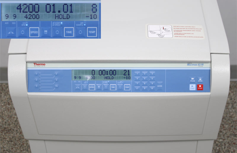 Thermo Heraeus Multifuge X3 FR Refrigerated Floor Centrifuge Control Panel