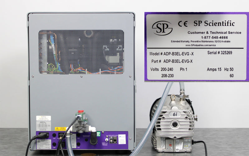 SP Scientific VirTis AdVantage Pro Shelf Freeze Dryer Back Panel, Label with Serial Number