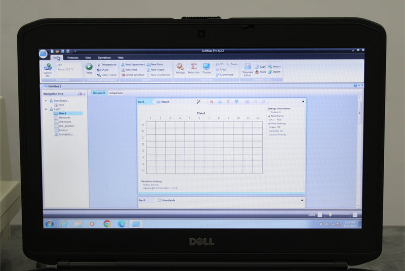 Molecular Devices SpectraMax Gemini EM Microplate Fluorescence Reader and Laptop