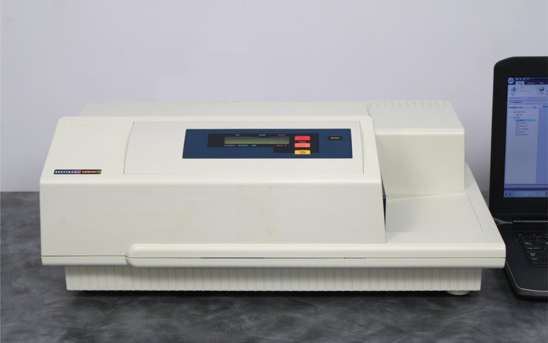 Molecular Devices SpectraMax Gemini EM Microplate Fluorescence Reader and Laptop