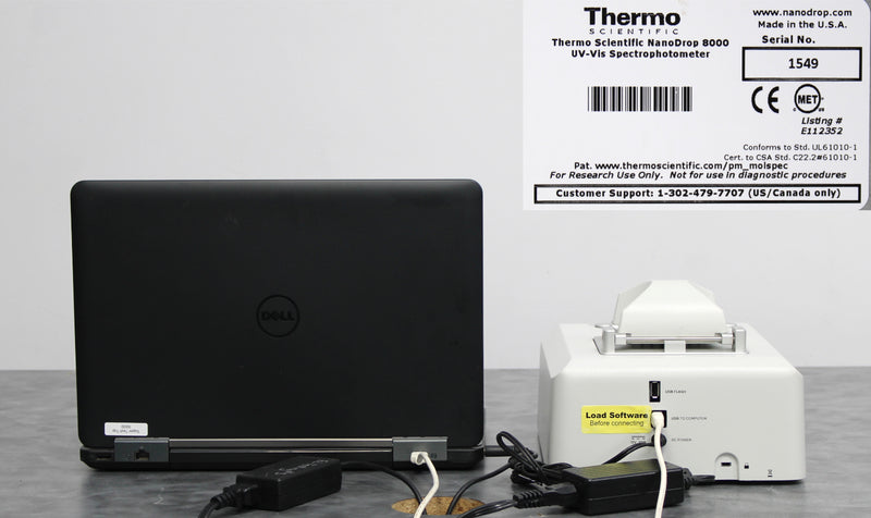 Thermo Scientific NanoDrop 8000 UV-Vis Spectrophotometer with Laptop