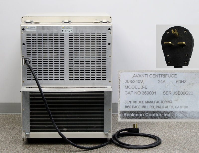 Beckman Coulter Avanti J-E 369001 High-Speed Refrigerated Floor Centrifuge
