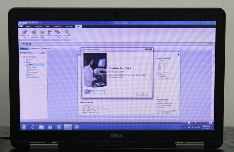 Molecular Devices SpectraMax M5 Multi-Mode Microplate Reader and Laptop