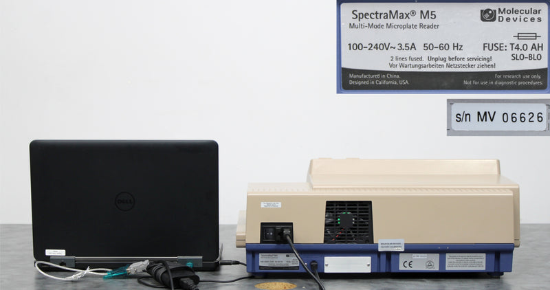 Molecular Devices SpectraMax M5 Multi-Mode Microplate Reader and Laptop