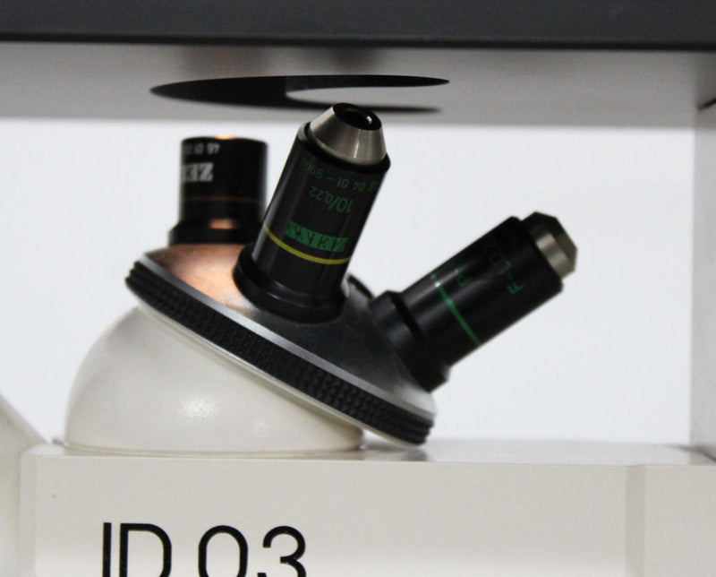 Carl Zeiss ID 03 Inverted Microscope with 3 Objectives
