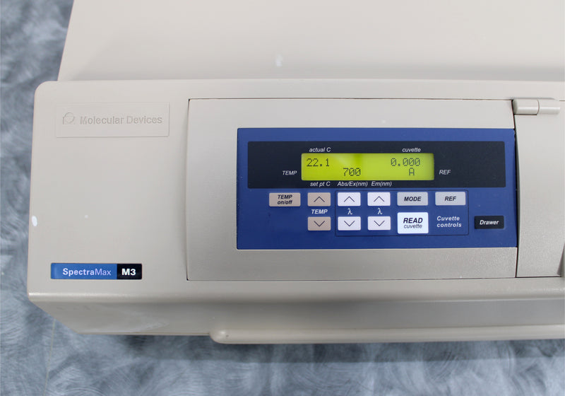 Molecular Devices SpectraMax M3 Multi-Mode Microplate Reader and Laptop