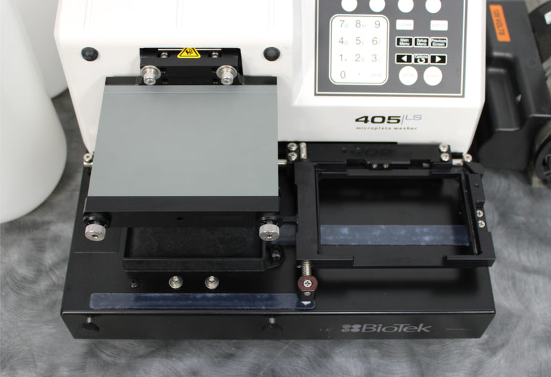 BioTek 405LS 96-Well Microplate Washer 405LSRV with Bottles and Vacuum Pump