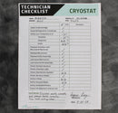 Avantik QS12 Cryostat Microtome Technician Checklist