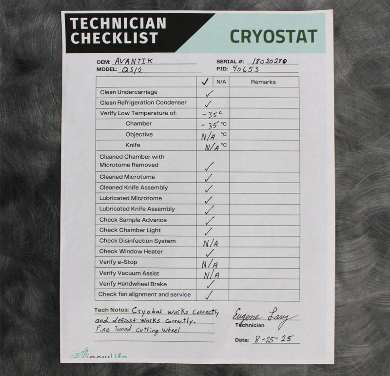 Avantik QS12 Cryostat Microtome 956660