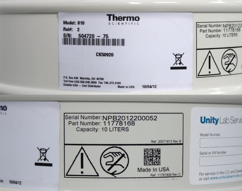 Thermo Scientific Arctic Express Dual 10L 810 CK50920 Liquid Nitrogen Storage