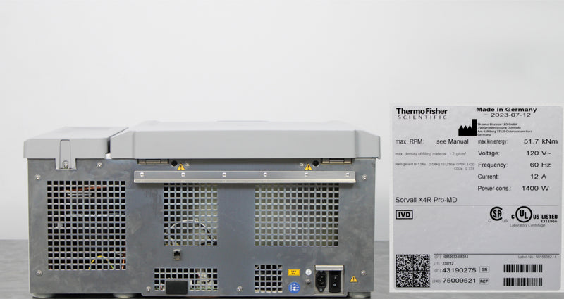 Thermo Scientific Sorvall X4R Pro-MD Benchtop Centrifuge and TX-1000 Rotor
