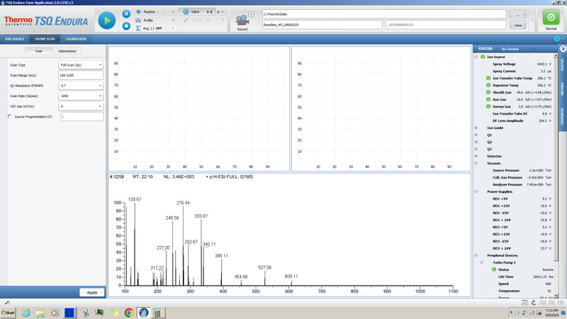 Thermo TSQ Endura Triple-Stage Quadrupole Mass Spectrometer and Vanquish Sampler