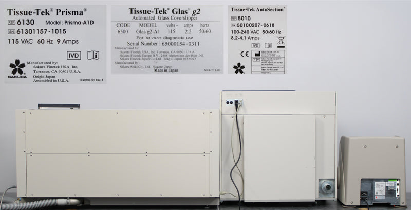 Sakura Tissue-Tek Prisma-A1D Stainer Glas g2 Coverslipper AutoSection Microtome
