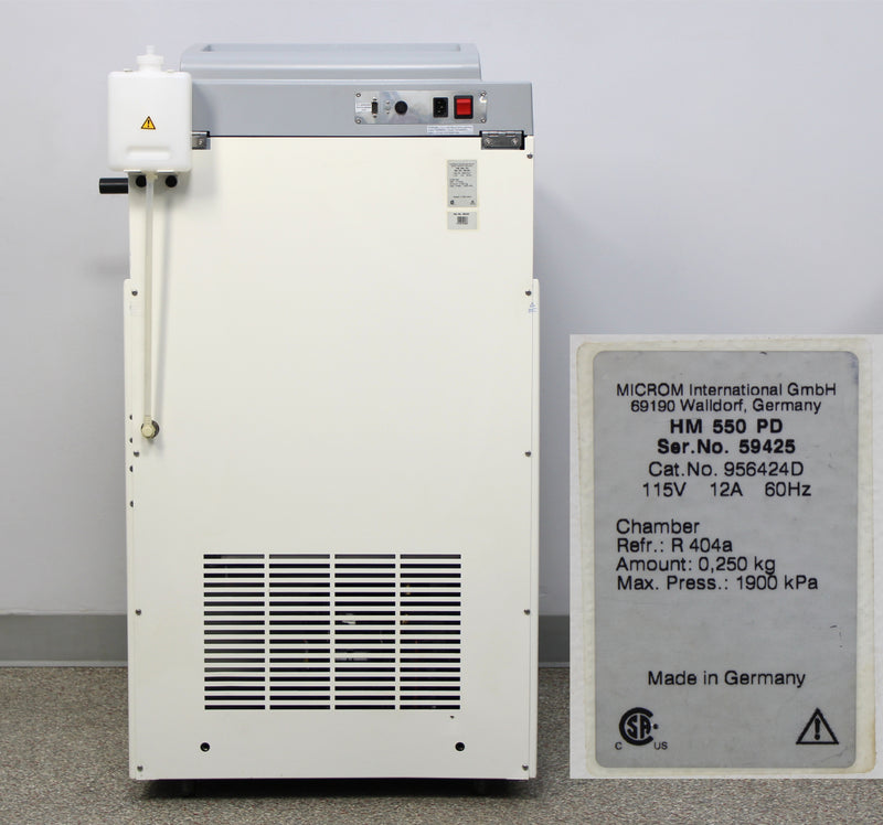 Thermo Scientific Microm HM 550 PD Microtome Cryostat 956424D with Blade Holder