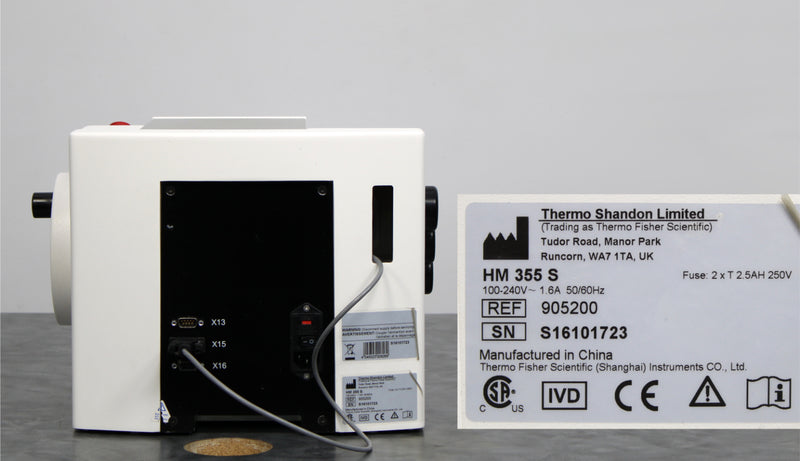 Thermo Scientific Microm HM355S Rotary Microtome 905200 with Blade Holder