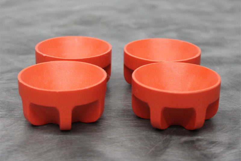 x4 Beckman Coulter 356983 Centrifuge 62 mm Diameter Cushion Bottle Adapters