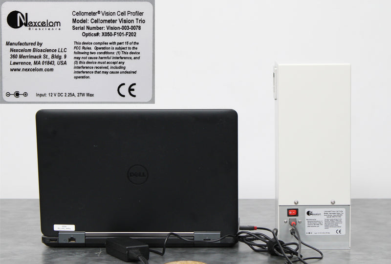 Nexcelom Bioscience Cellometer Vision Trio Cell Profiler w/ Laptop