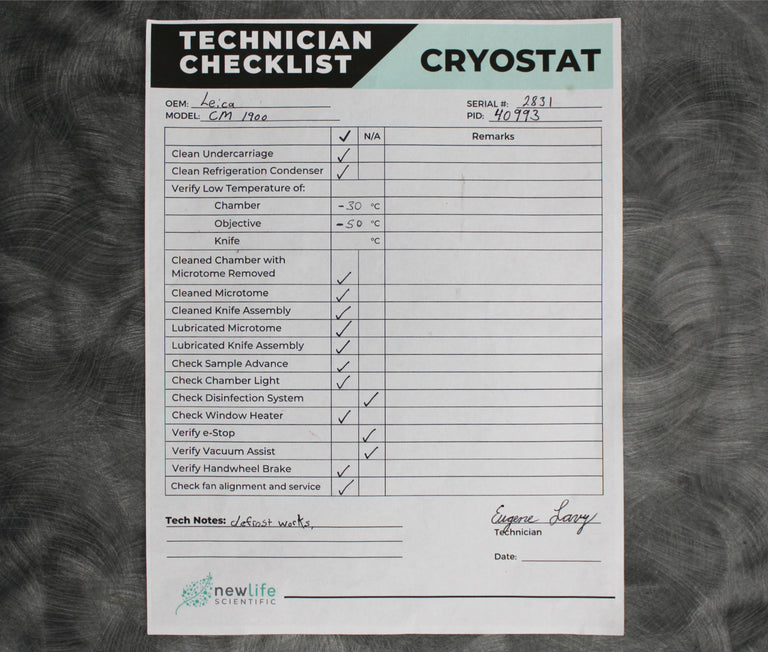 Leica CM1900-3-1 Microtome Cryostat 045227382 and Blade Holder