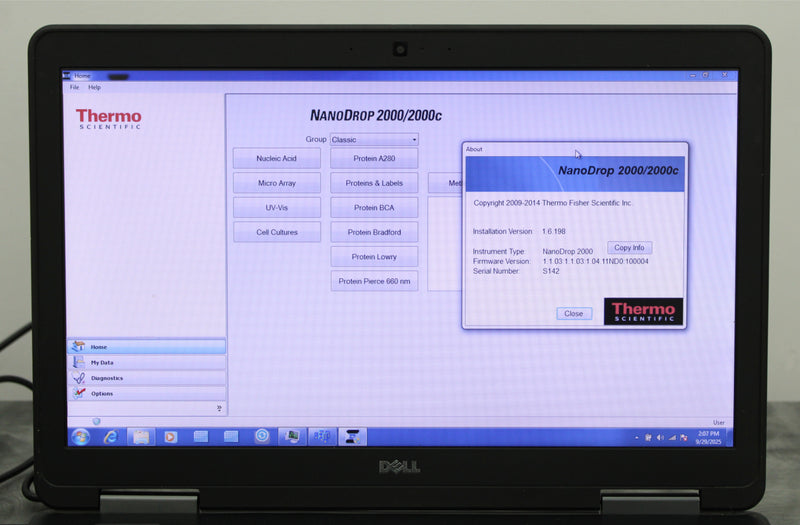 Thermo Scientific NanoDrop 2000 UV-Vis Spectrophotometer with Laptop