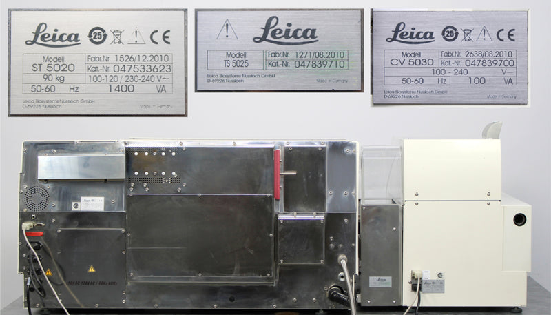Leica ST5020 Automated Slide Stainer with CV5030 Coverslipper & Transfer Station