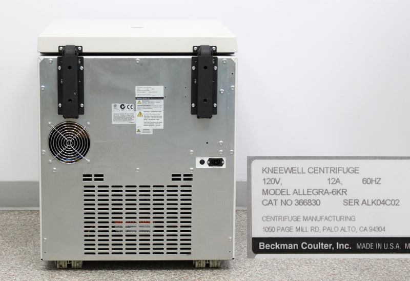 Beckman Coulter Allegra 6KR Kneewell Refrigerated Centrifuge 366830