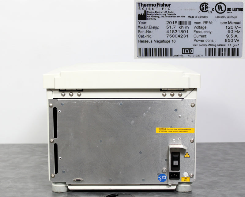 Thermo Scientific Heraeus Megafuge 16 Benchtop Centrifuge