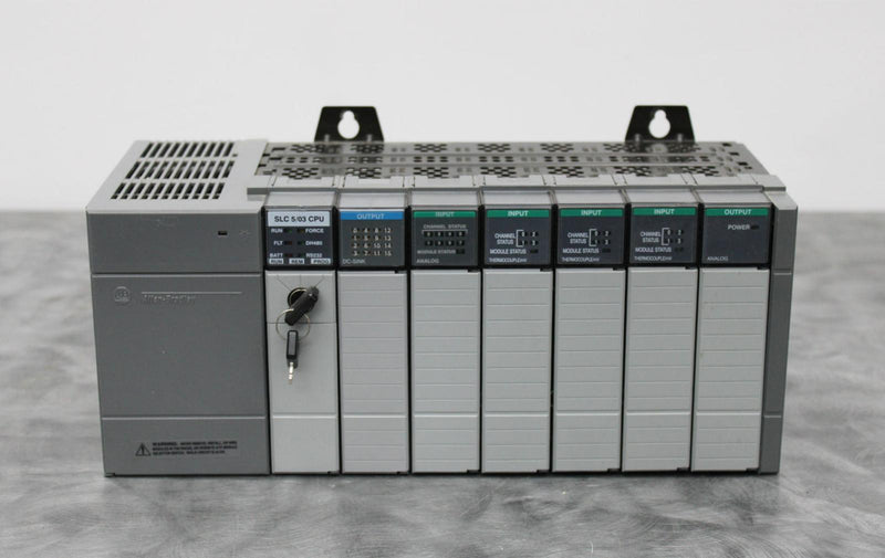 Allen-Bradley SLC-500 Controller with Power Supply 1746-P2 and I/O Modules