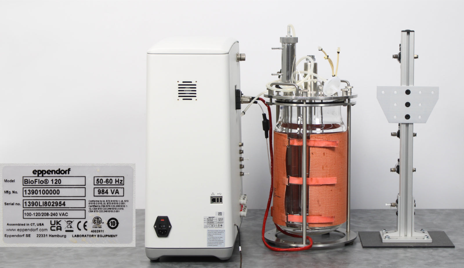 Bioflo Motor Eppendorf BioFlo 120 Bioprocess Controller & Glass Vessel Bioreactor