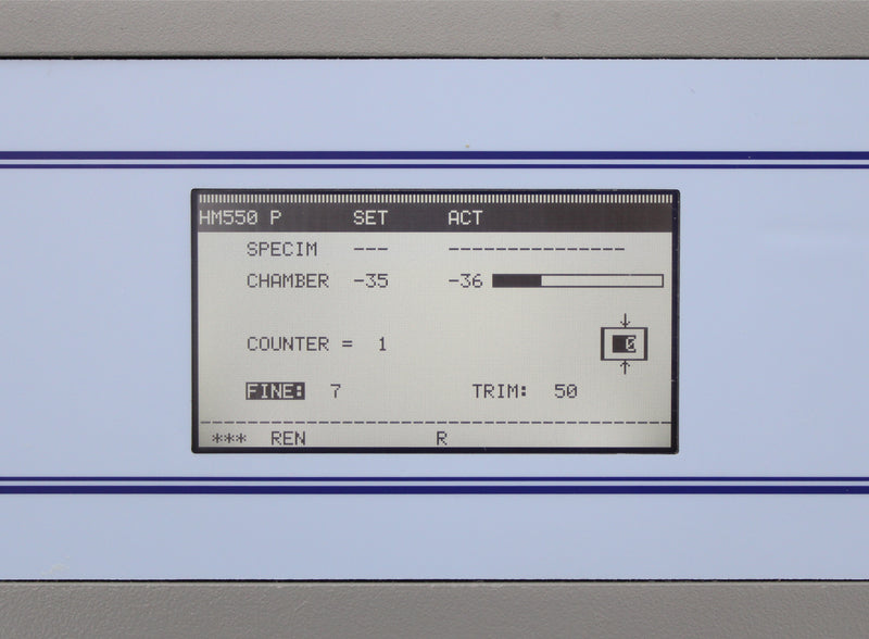 Thermo Scientific Microm HM 550 P Microtome Cryostat Control Screen