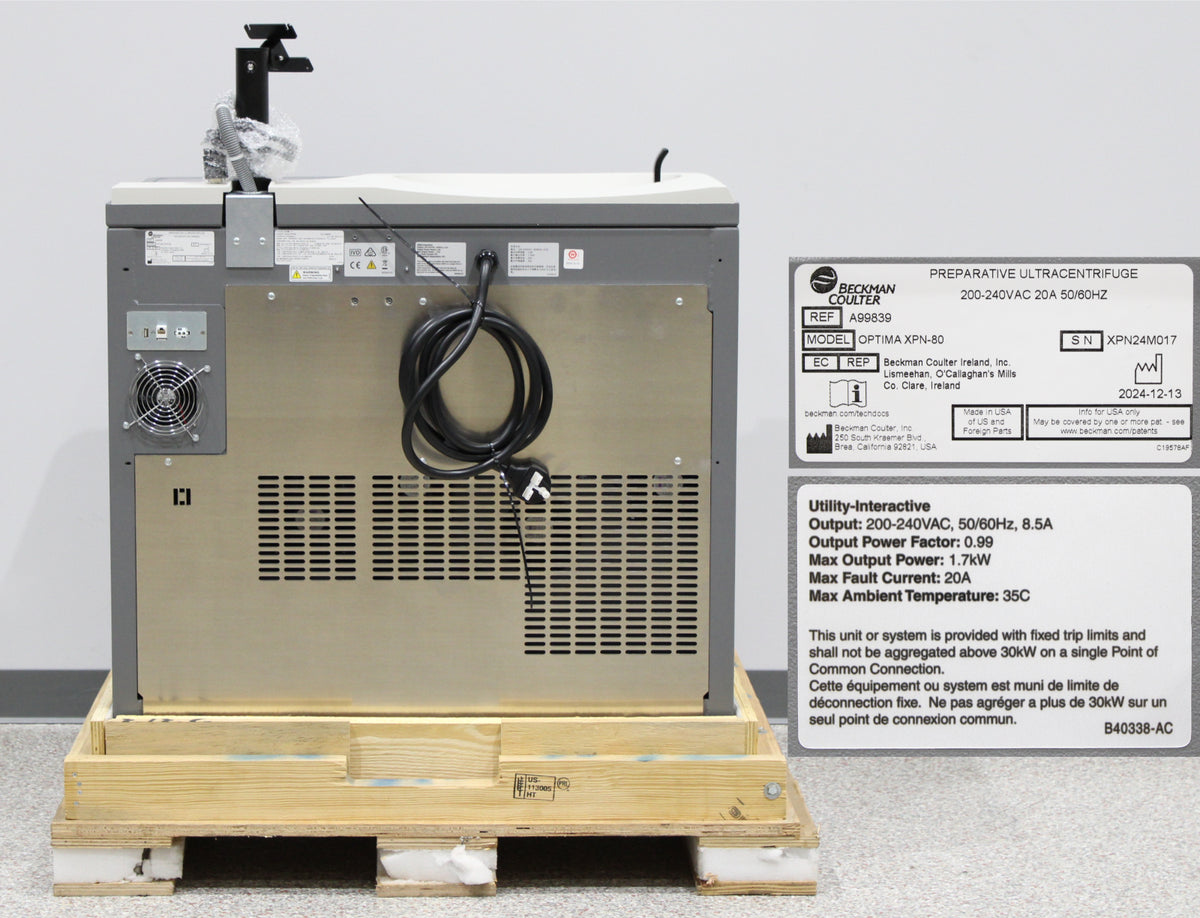 NEW! Beckman Coulter Optima XPN-80 Preparative Floor Ultracentrifuge