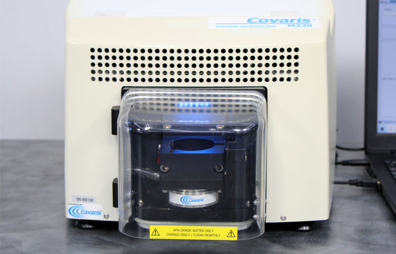 Covaris M220 Focused-Ultrasonicator and Laptop with SonoLab 7