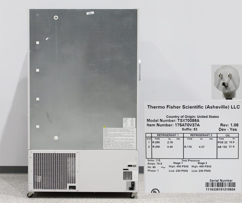 Thermo Scientific TSX Series TSX70086A ULT Ultra-Low Temperature Freezer