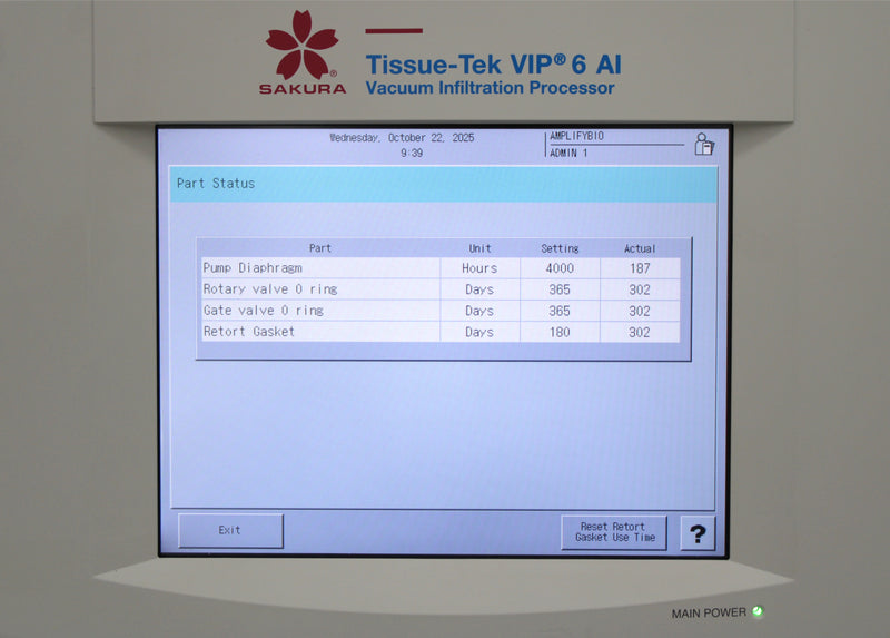 Sakura Tissue-Tek VIP 6 AI-A1 Vacuum Infiltration Floor Tissue Processor 6040