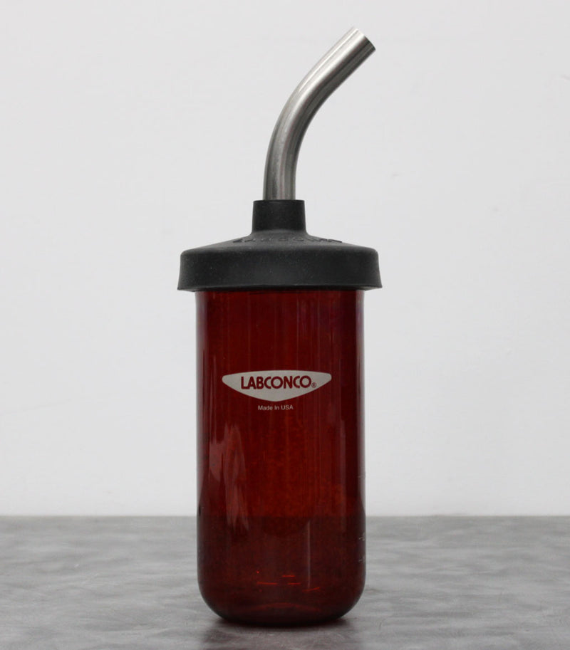 Labconco 7542901 Amber Fast-Freeze Flask 900mL with Cap and SS 45º Adapter