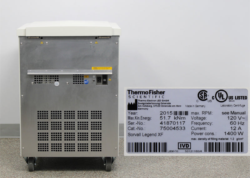 Thermo Sorvall Legend XF Kneewell Centrifuge 75004533 with TX-1000 Rotor