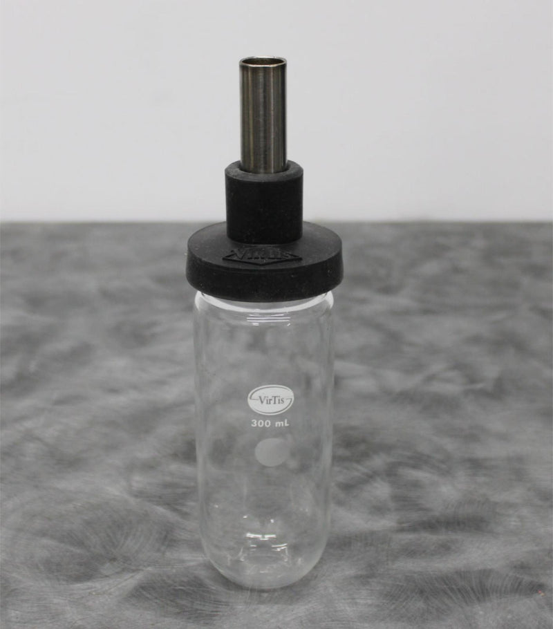 VirTis 300mL Fast-Freeze Lyophilizing Flask with Cap and SS Straight Adapter