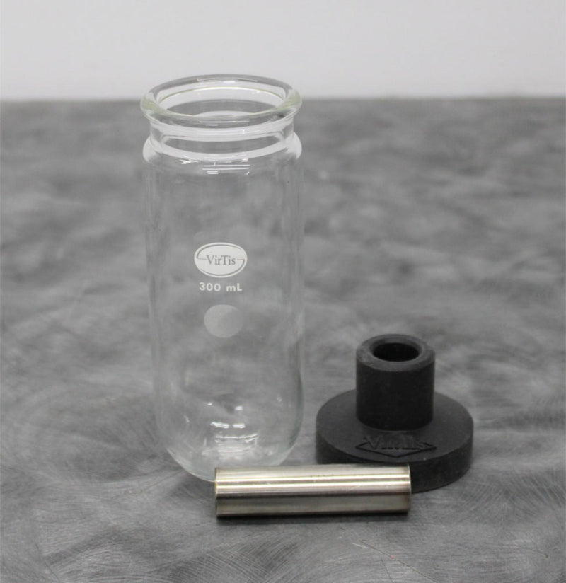 VirTis 300mL Fast-Freeze Lyophilizing Flask with Cap and SS Straight Adapter