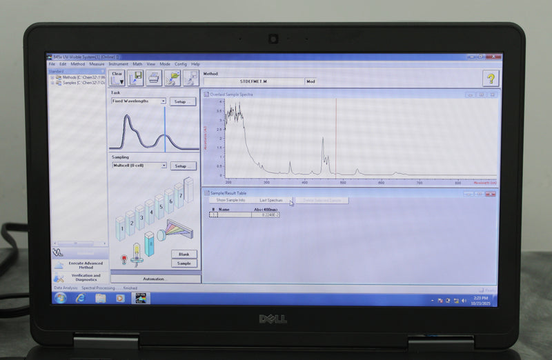 Agilent 8453 UV-Vis Spectrophotometer G1103A with Multicell Transport