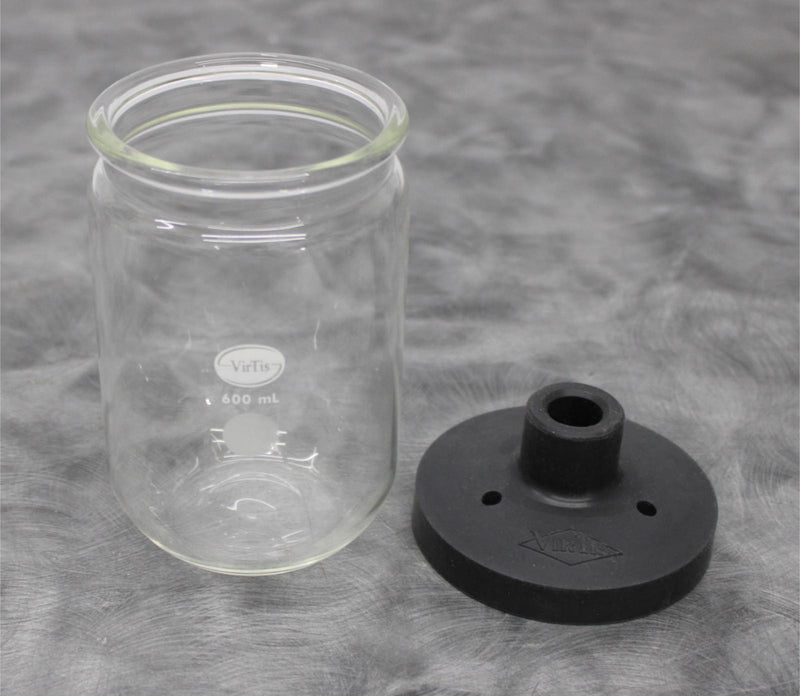 VirTis 600mL Fast-Freeze Lyophilizing Wide Mouth Flask with Cap