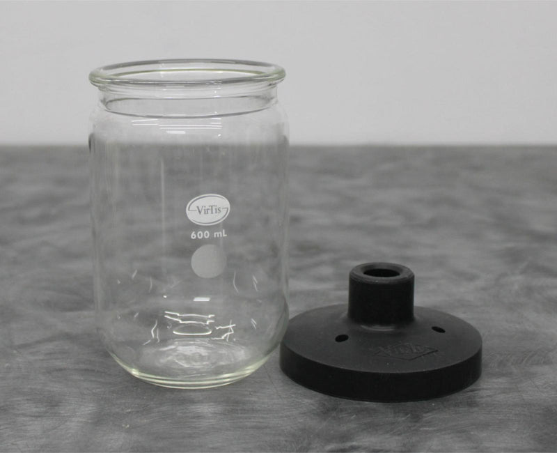 VirTis 600mL Fast-Freeze Lyophilizing Wide Mouth Flask with Cap