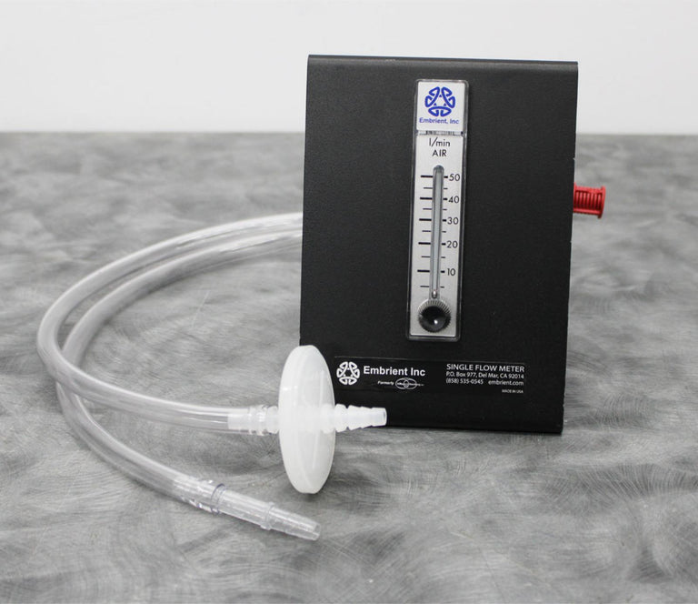 Embrient SFM-3001 Single Flow Meter with Tubing and Air Filter