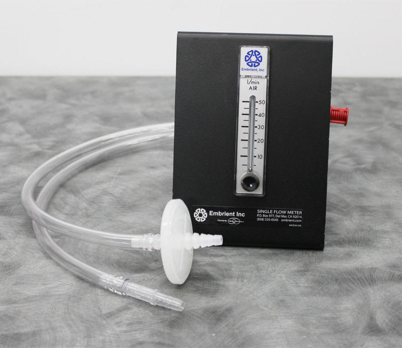 Embrient SFM-3001 Single Flow Meter with Tubing and Air Filter