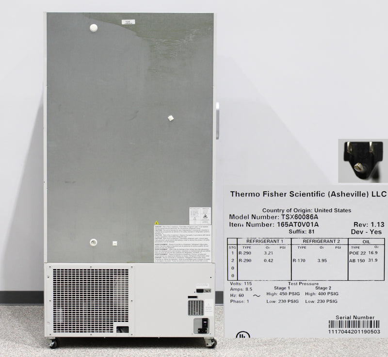 Thermo Scientific TSX Series TSX60086A ULT Ultra-Low Temperature Freezer Upright