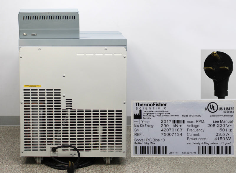 Thermo Sorvall RC Bios 10 Floor Centrifuge 75007134 with F5-10x1000 LEX Rotor