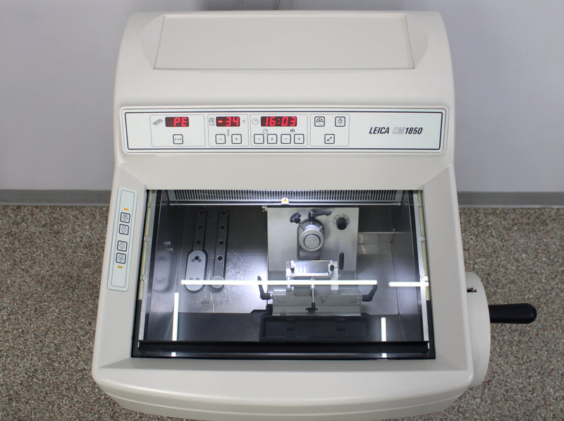 Leica CM1850-3-1 Microtome Cryostat 047131148 with Blade Holder