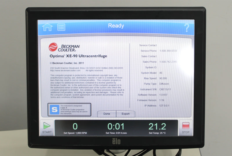 Beckman Coulter Optima XE-90 Floor Ultracentrifuge